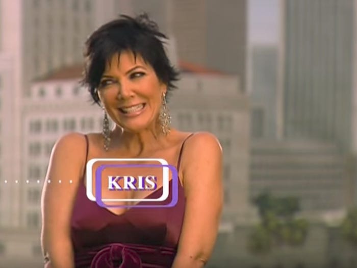Kris Jenner Keeping Up With the Kardashians intro
